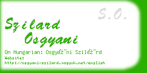 szilard osgyani business card